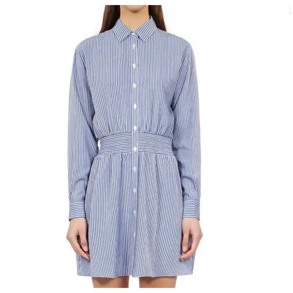 The Kooples Blue Stripe Shirt Dress‎ – Size 1 (US Small) - Picture 2 of 6
